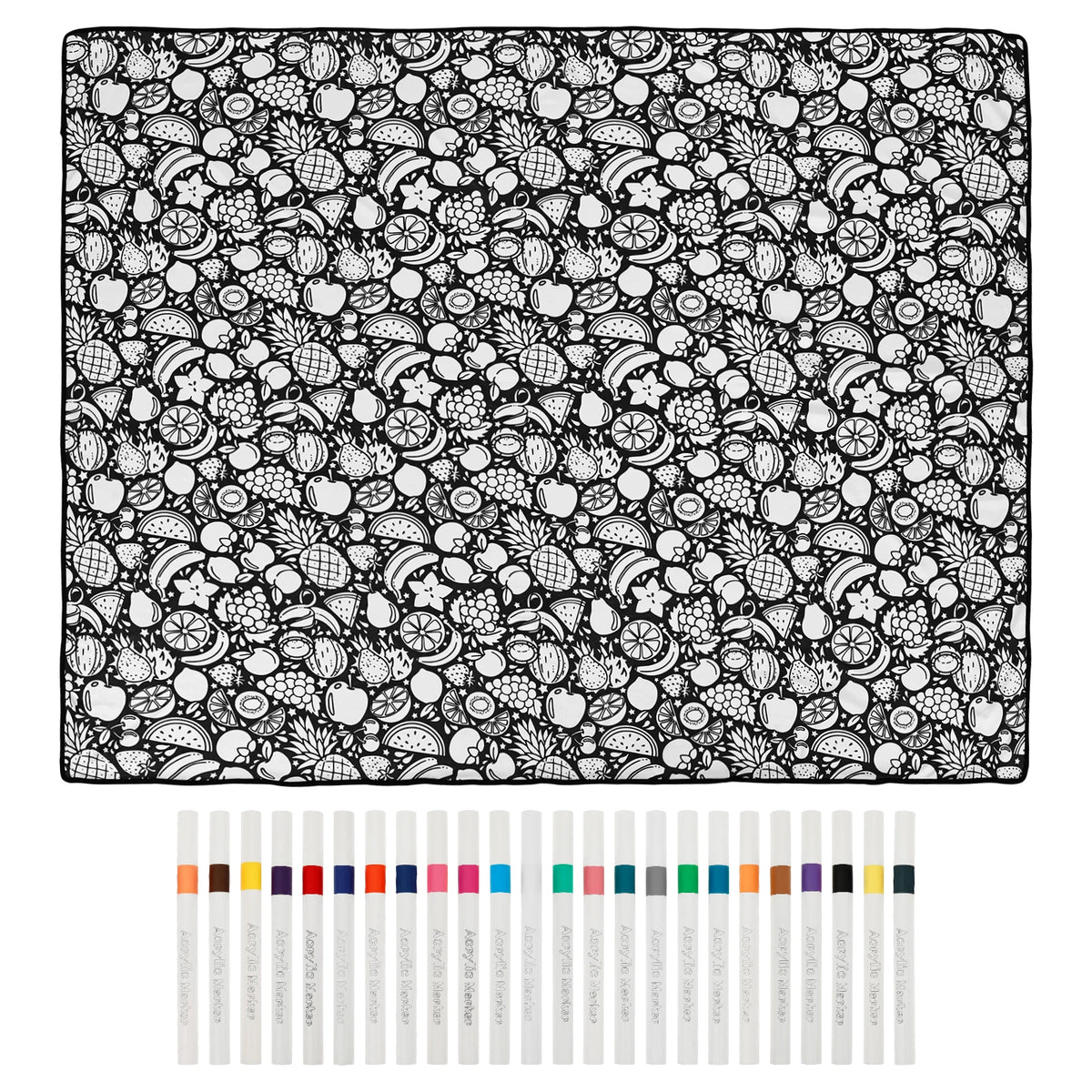 DoodleSnug Coloring Blanket — 24 Washable Markers Included