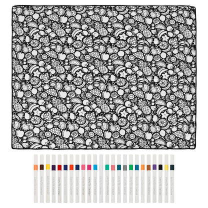 DoodleSnug Coloring Blanket — 24 Washable Markers Included