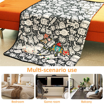 DoodleSnug Coloring Blanket — 24 Washable Markers Included