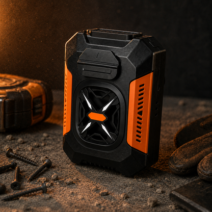 Vaultra ChillClip™ — Rugged 3-in-1 Belt Fan (Cooling + Flashlight + Power Bank)